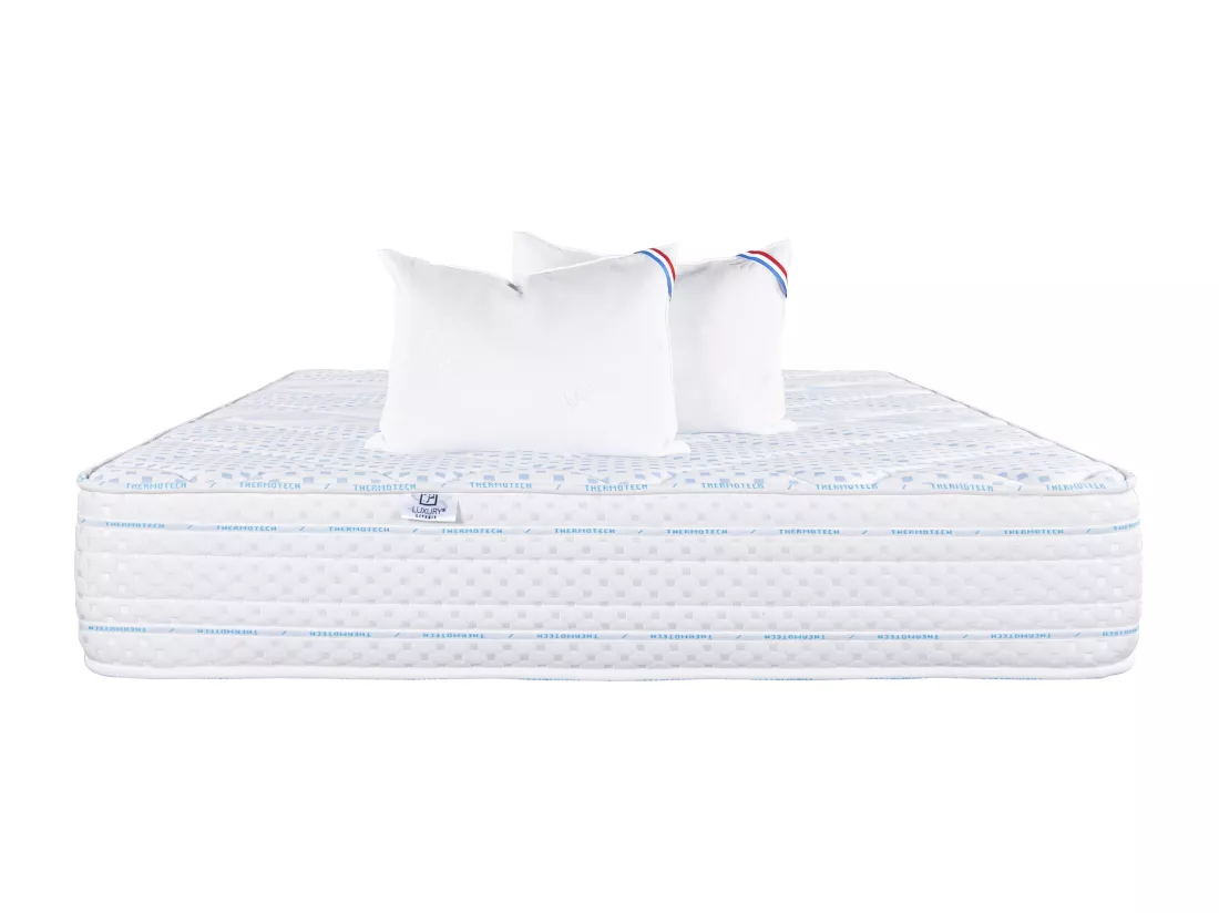 Matelas 160x200 cm, Thermotec, 24 cm, mémoire de forme, ferme + 2 oreillers