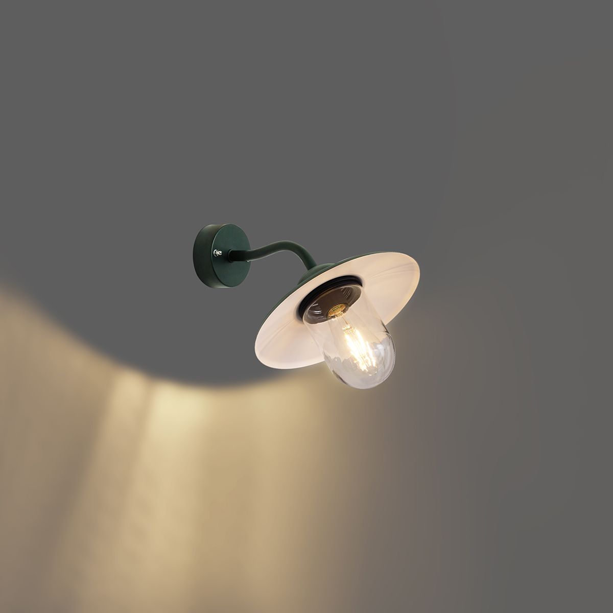Buitenwandlamp donker groen IP44 - Munich