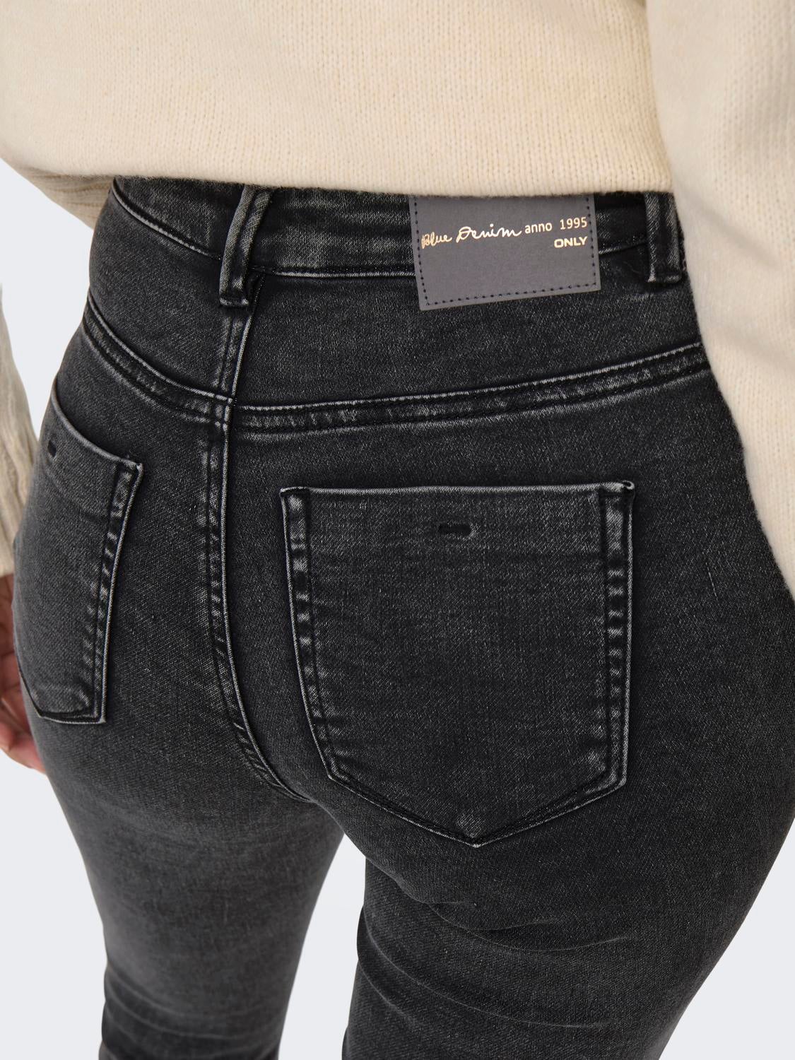 ONLFOREVER Hohe Taille Skinny Fit Jeans Washed Black