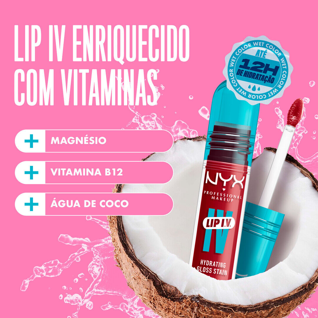 NYX Professional Makeup  Lip I.V. - Lip Gloss Stain Hidratante
