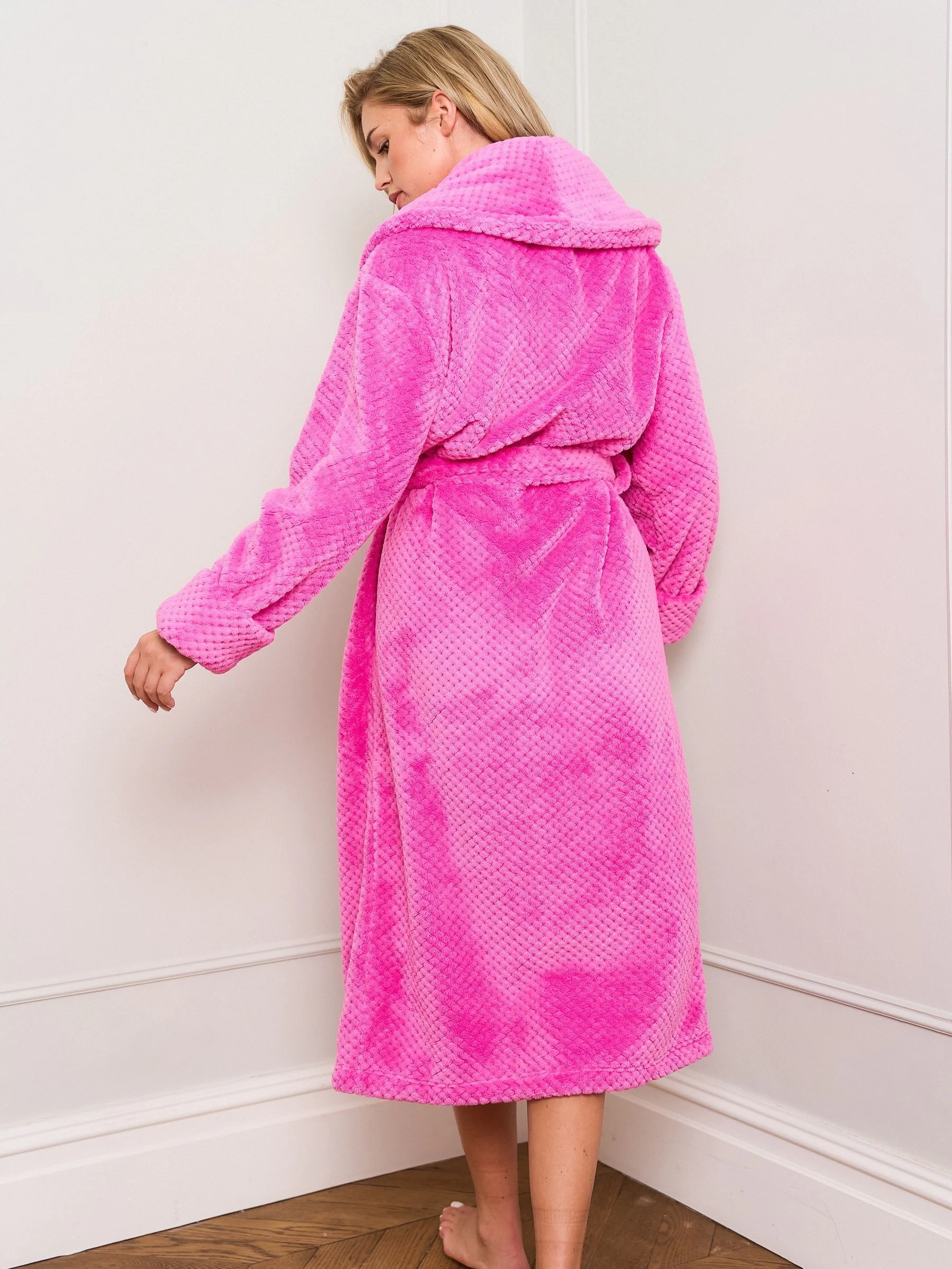 Jim Jam the Label Pink Honeycomb Dressing Gown