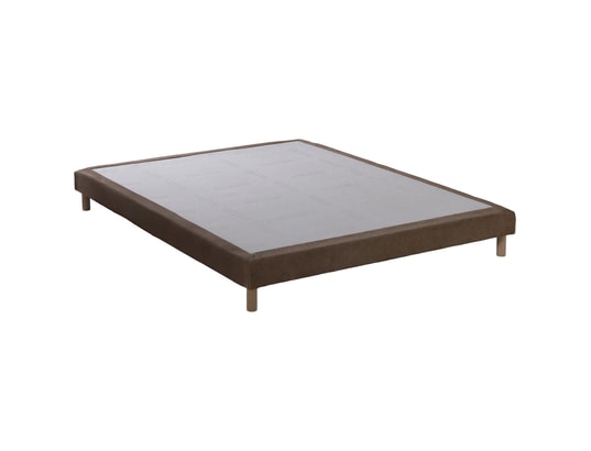 SOURCE DE REVES - Sommier 140 x 200 Sommier tapissier moka chenille bouclettes 140x200