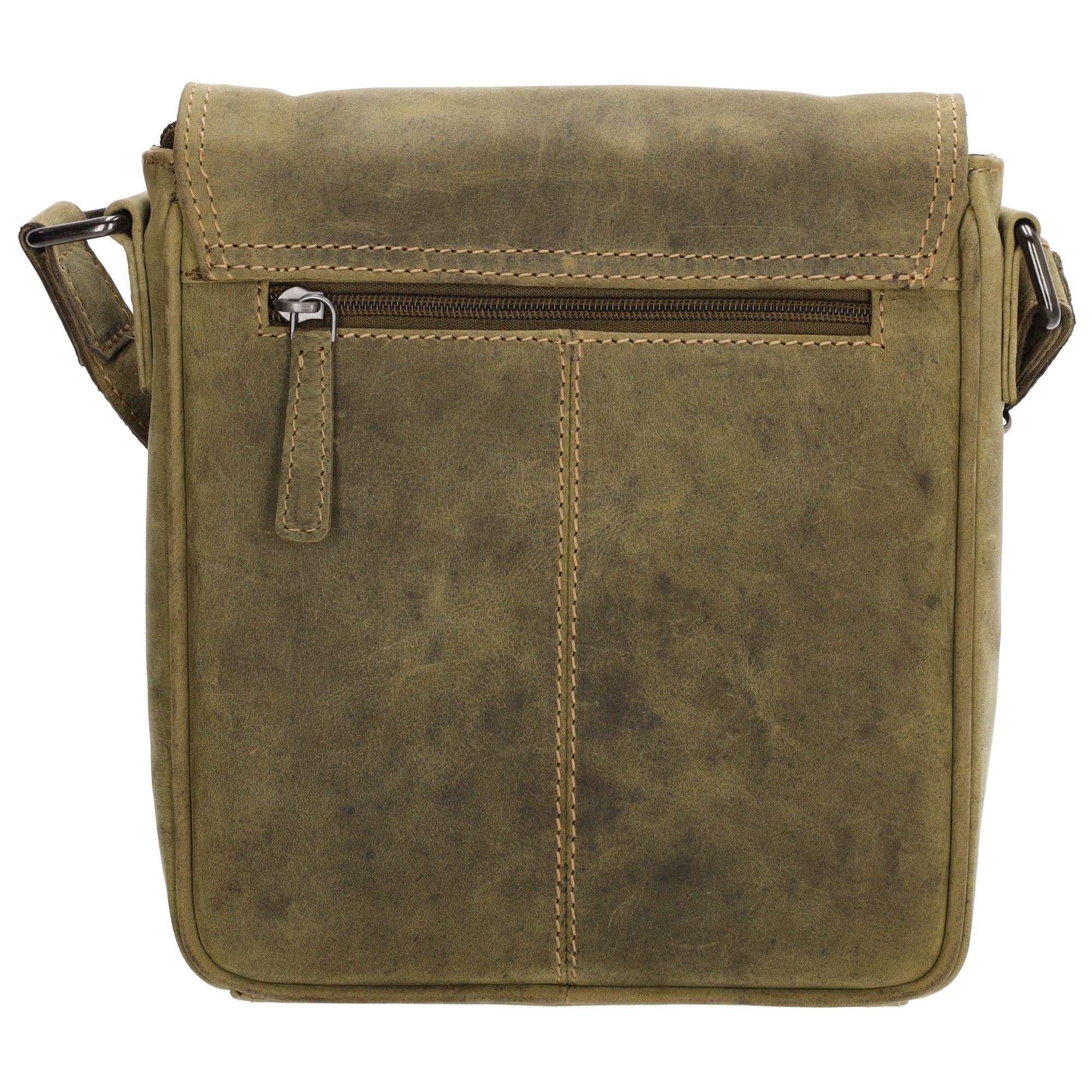 Hide & Stitches Idaho Messenger Bag Olijfgroen