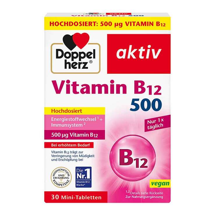 Doppelherz Vitamin B12 500 Tabletten, 30 St