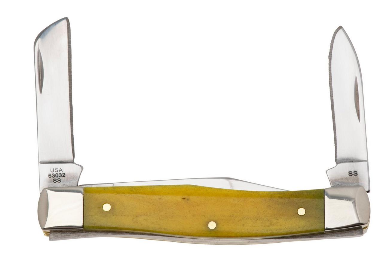 Case Medium Stockman Smooth Yellow Bone, 20029, 63032 SS zakmes