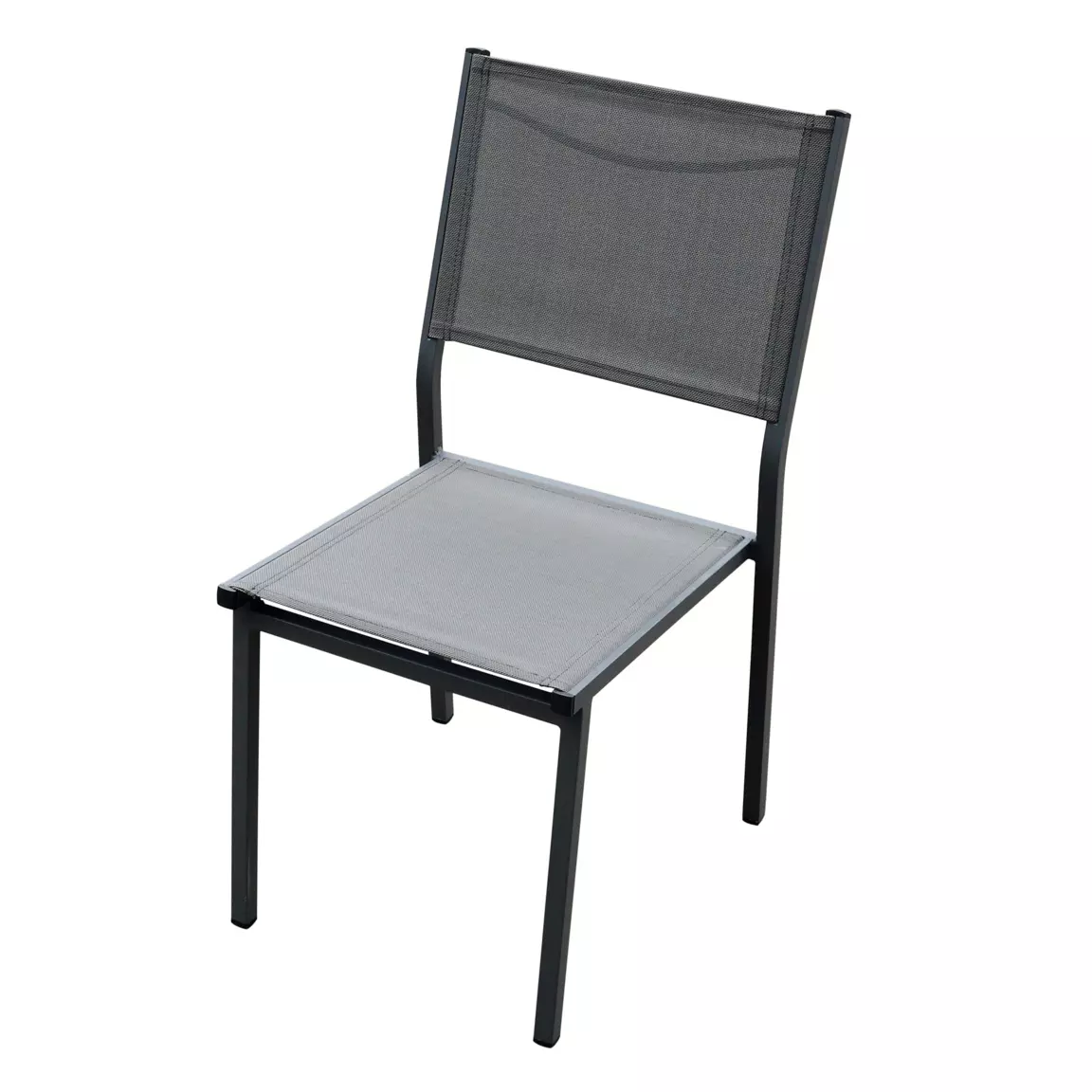 Chaise de jardin aluminium empilable Murano Gris anthracite