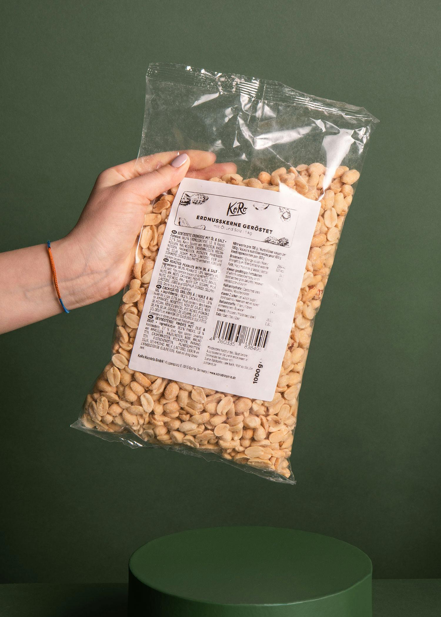 Geröstete Erdnusskerne mit Salz und Öl 1 kg