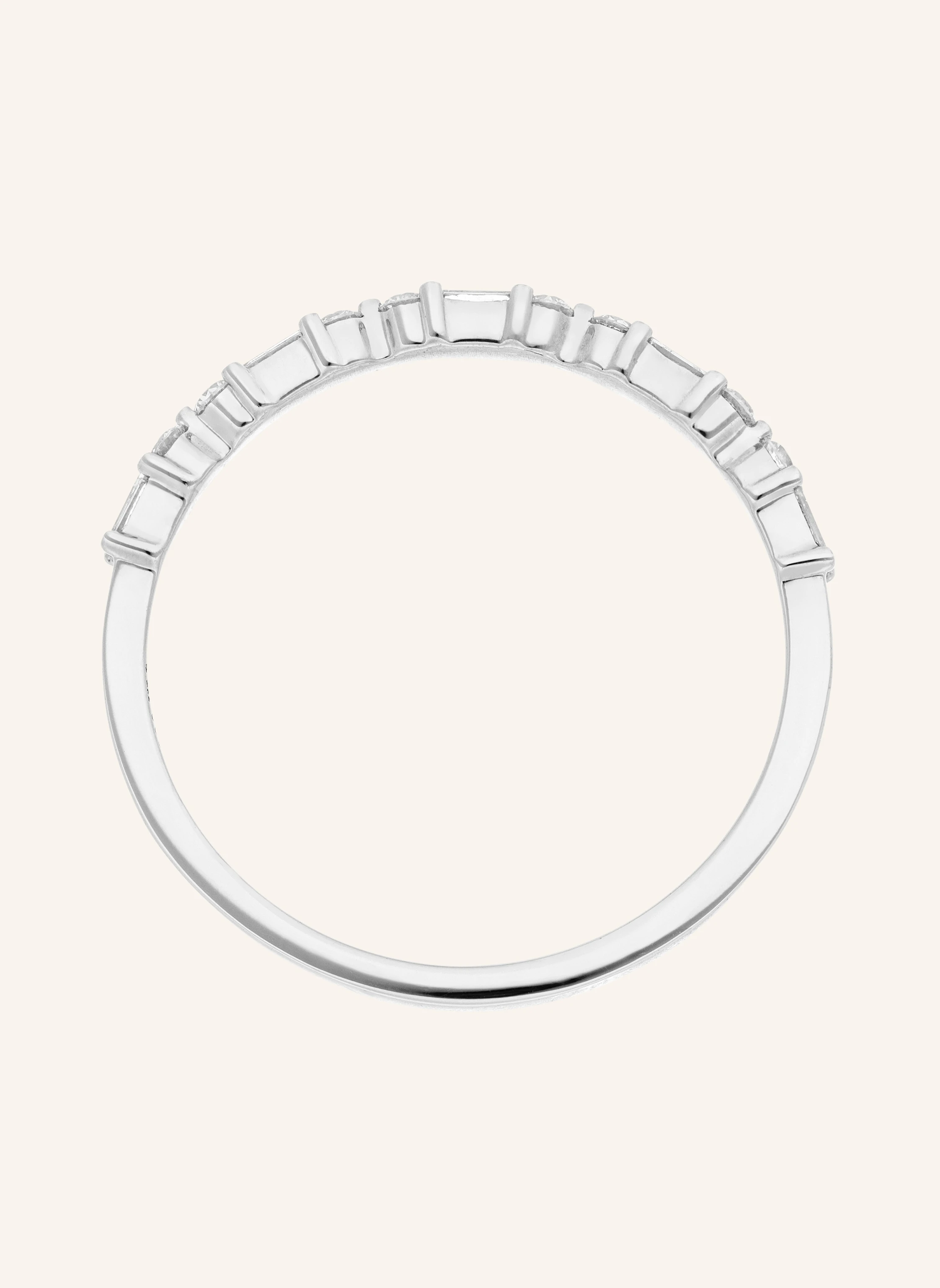 Leaf Ring BAQUETTE aus 14 Karat Weißgold mit Diamanten
