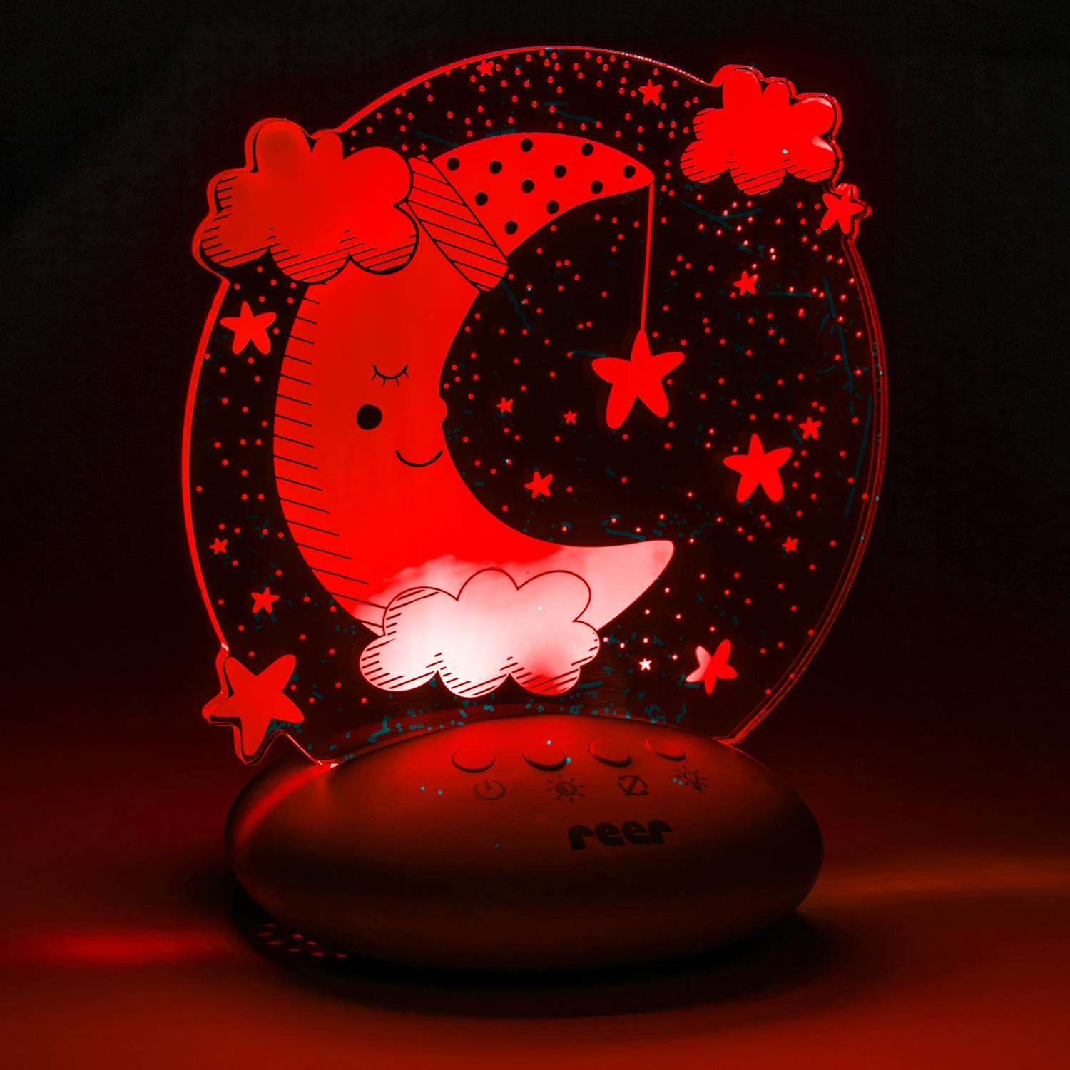 ColourLumy Kinder LED Nachtlicht Baby Bett Licht Nachttisch Lampe mit Farbwechsel / Timer Batteriebetrieben (R52121) - Mond