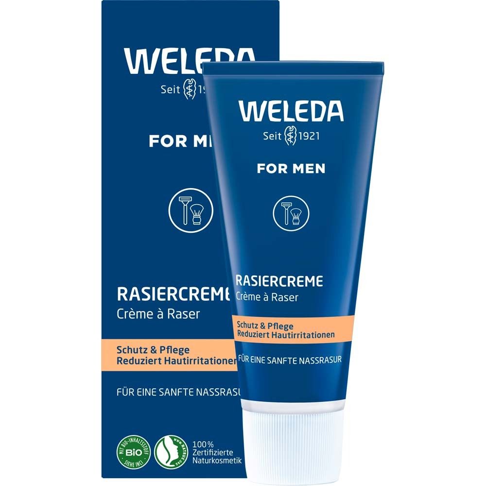 Weleda Rasiercreme  - Sanfter Schaum für eine schonende Nassrasur. Schützt und pflegt die Haut