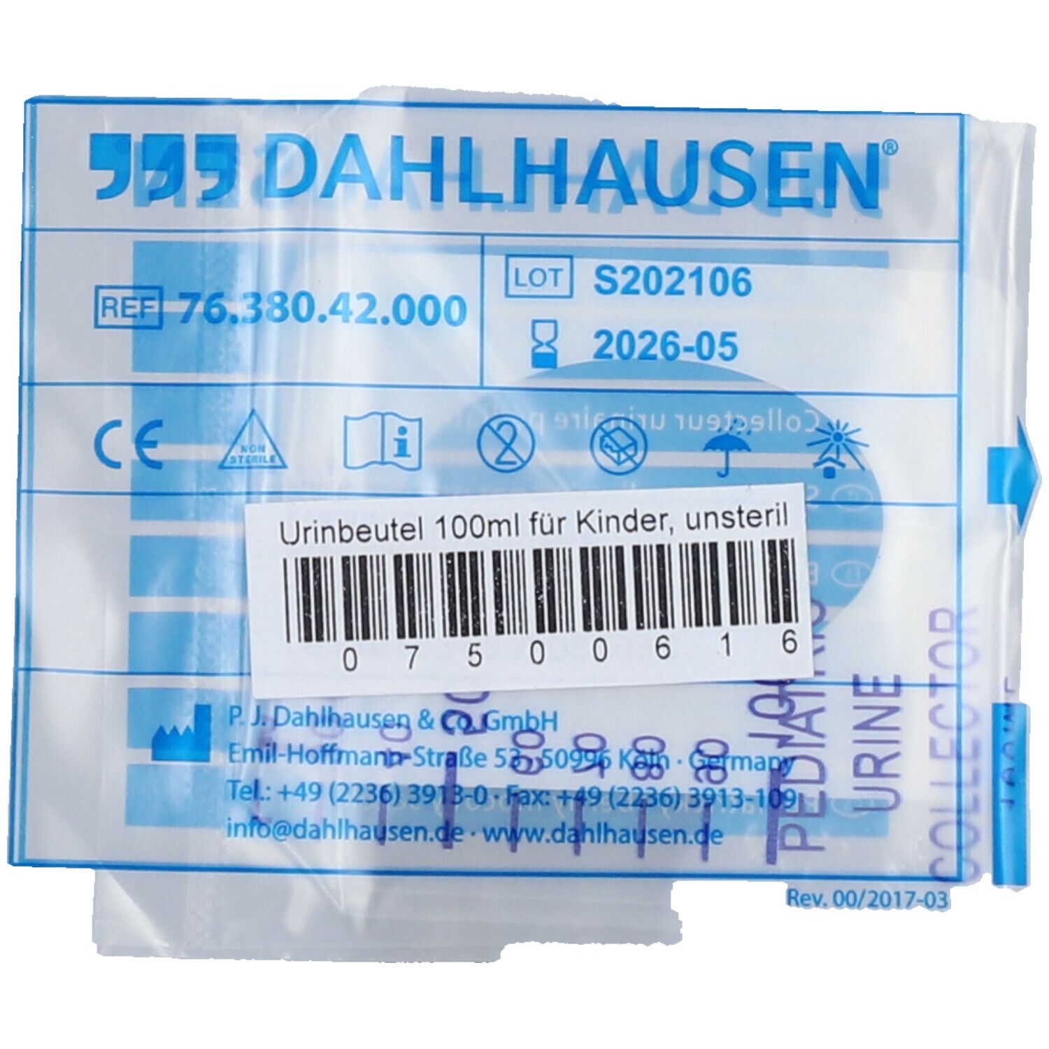 Dr. Junghans® Urin Auffangbeutel für Kinder