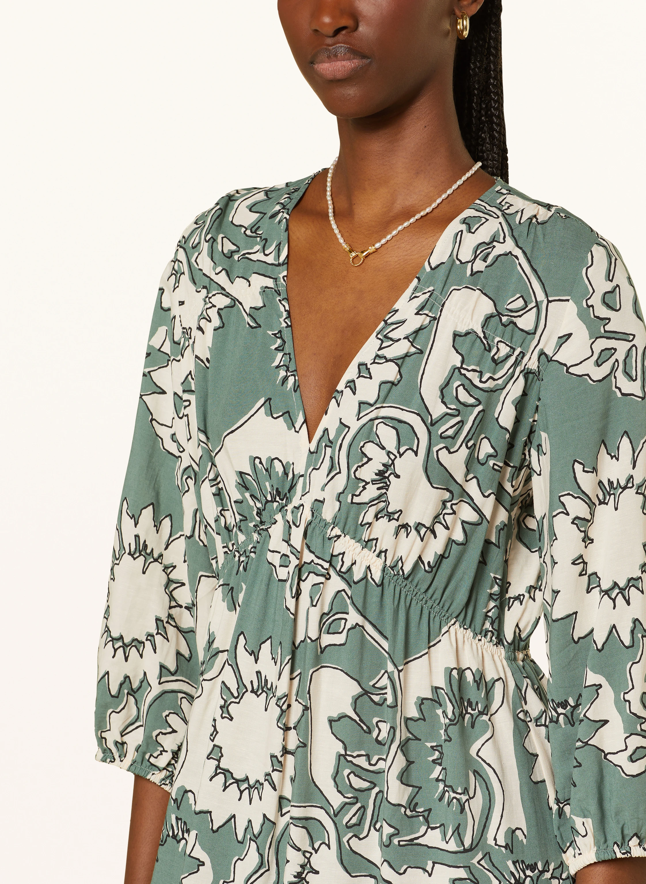 ba&sh Kleid FERAE mit 3/4-Arm und Volants