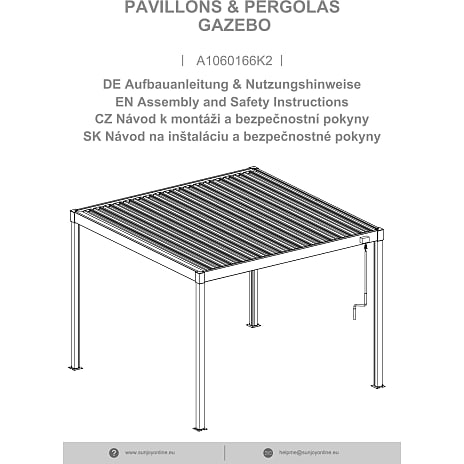 Matterhorn multi pergola 306x306 cm - oak
