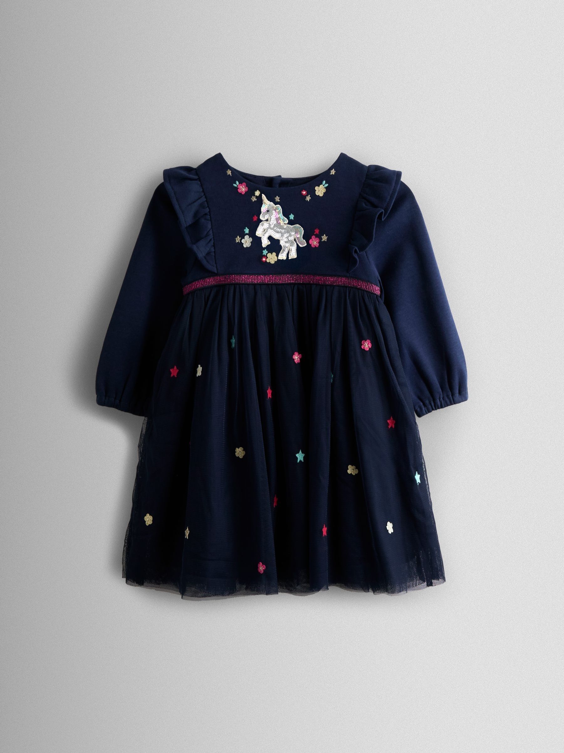 JoJo Maman Bébé feestjurk met tule-applicatie