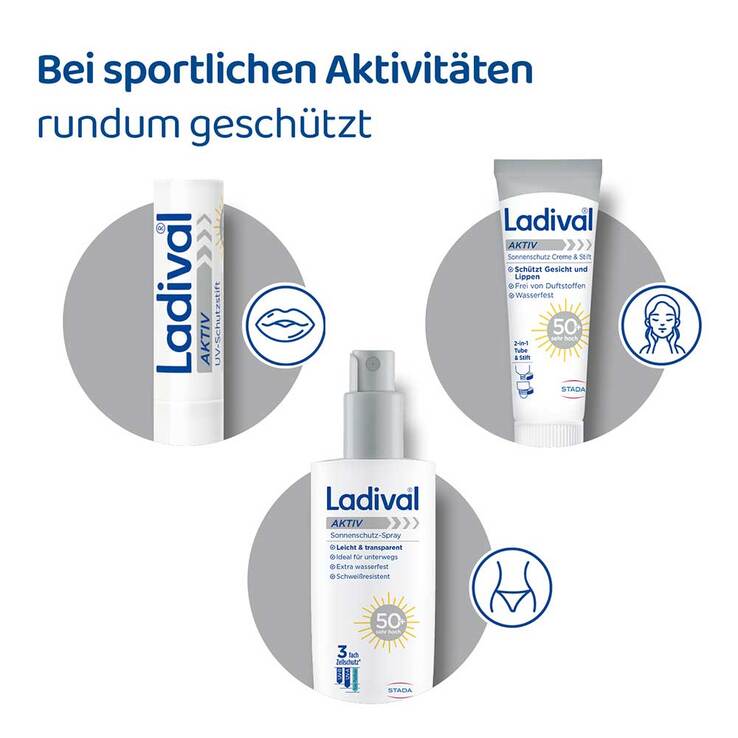 Ladival Aktiv UV-Schutzstift Lippen LSF 50 + , 1 St