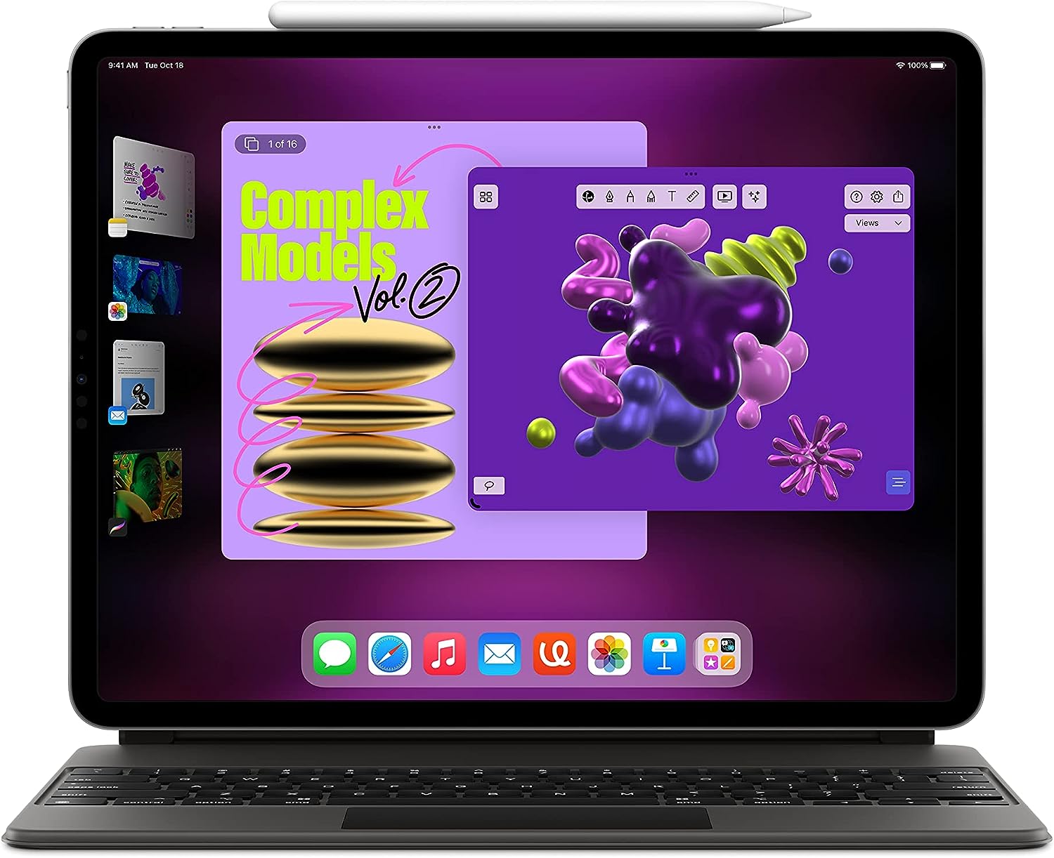 Apple iPad Pro de 12,9 polegadas (6ª geração): com chip M2, tela Liquid Retina XDR, Wi-Fi 6e, câmeras frontal de 12 MP e traseira de 12 MP e 10 MP, Face ID, bateria para o dia todo – Cinza espacial