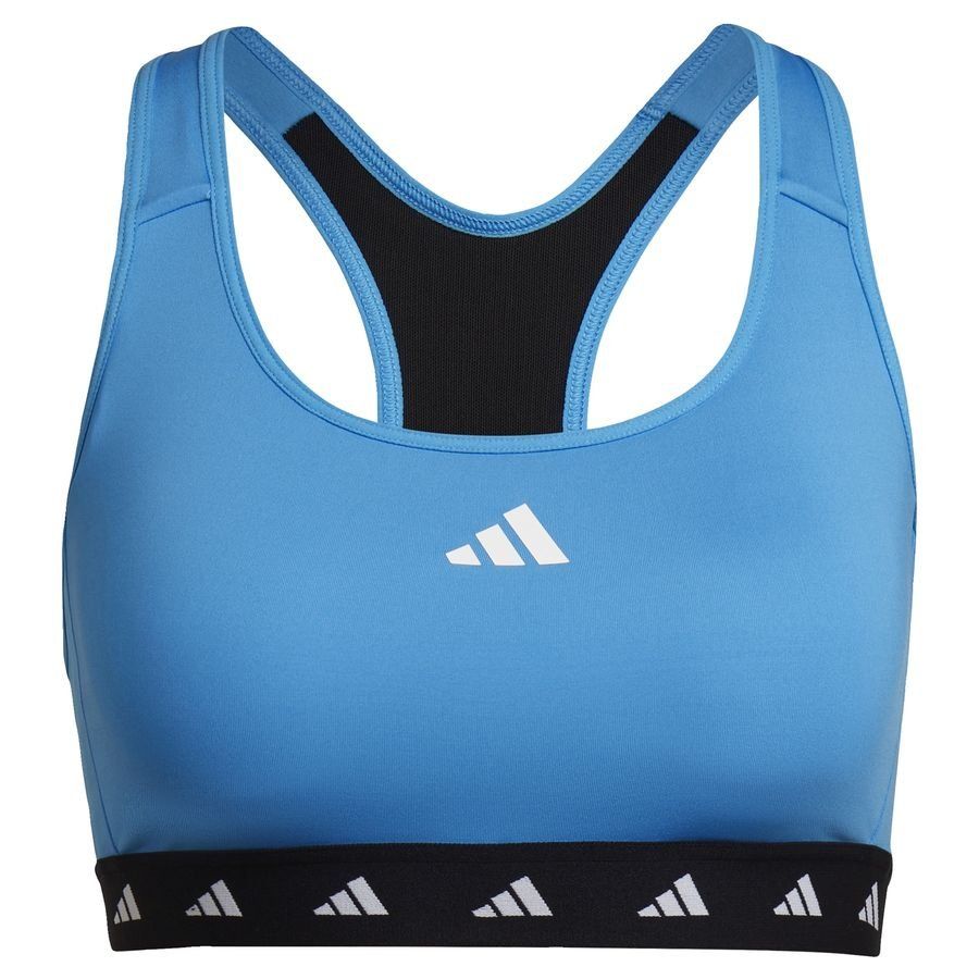 adidas Brassière PowerReact Medium Support - Bleu/Noir/Blanc Femme