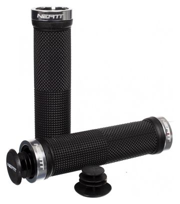 NEATT Paire de Grips RACE Noir Argent