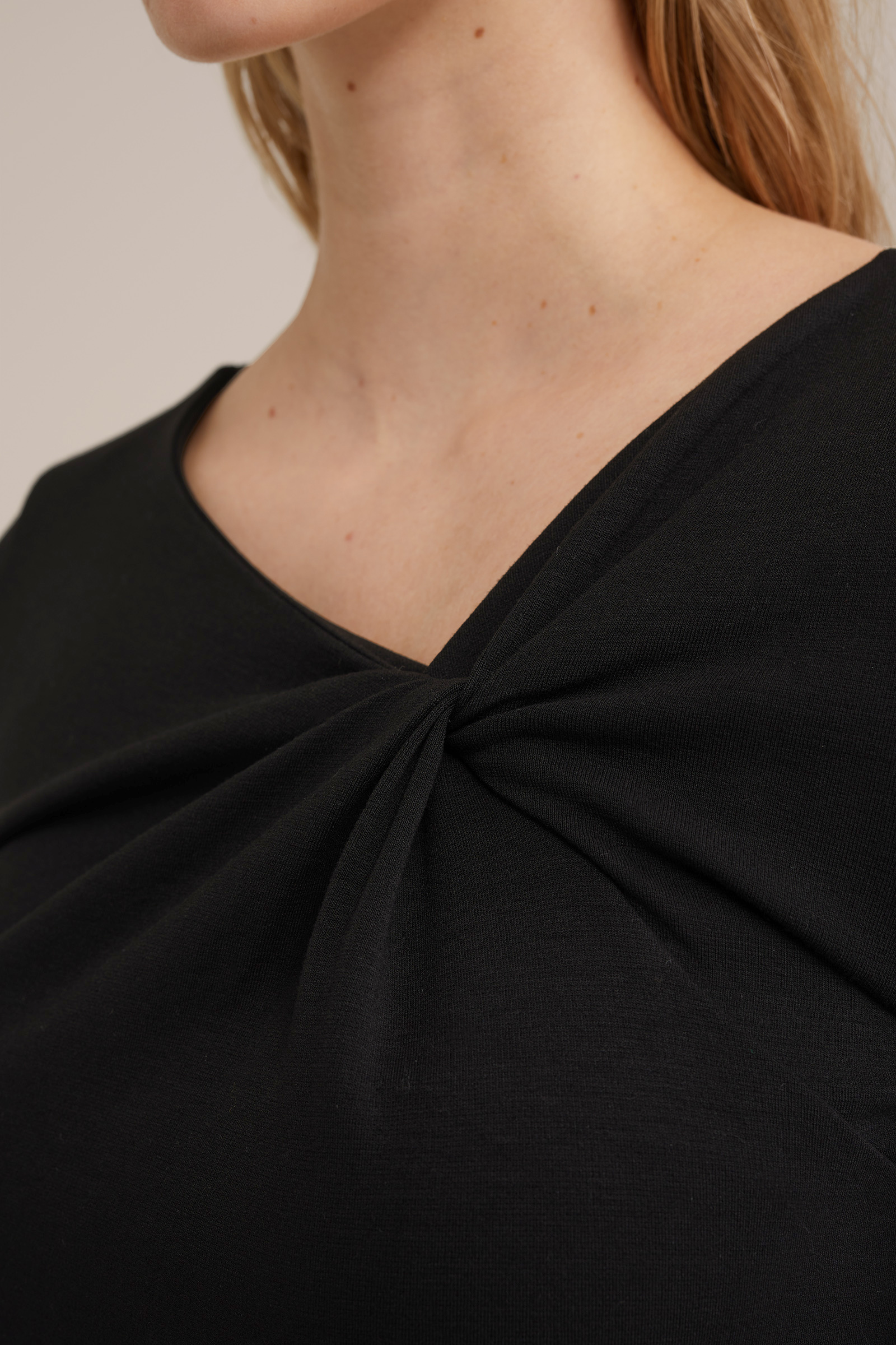 top met knoopdetail WE Fashion Zwart