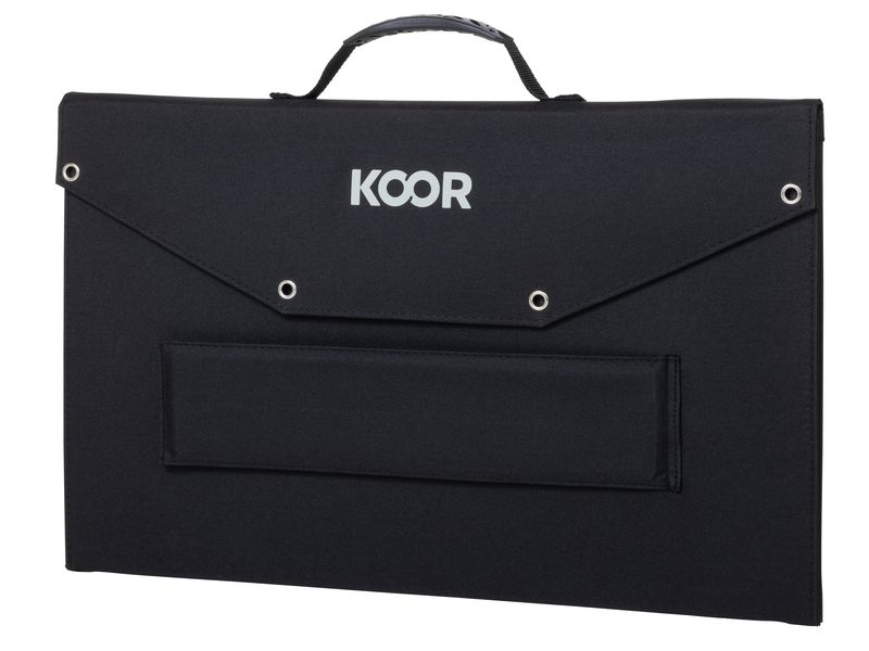 KOOR Solarpanel faltbar, 90 W Kompaktes 3 x 30 W Solarmodul für unterwegs