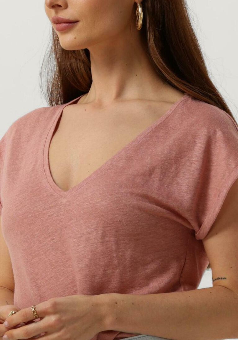 BY-BAR roze by-bar t-shirt mila organic linen top