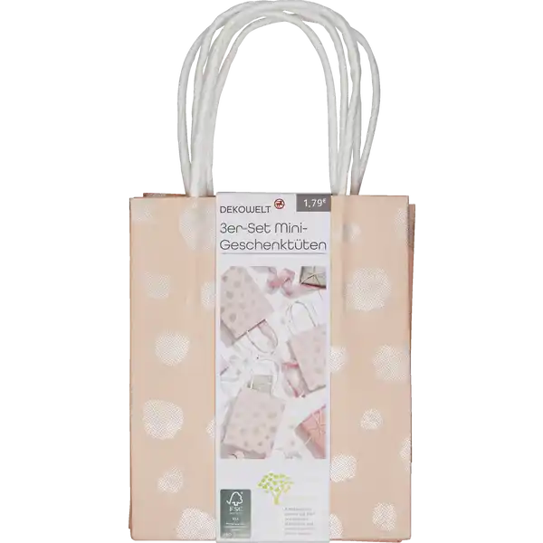 3er Set Mini-Geschenktüten