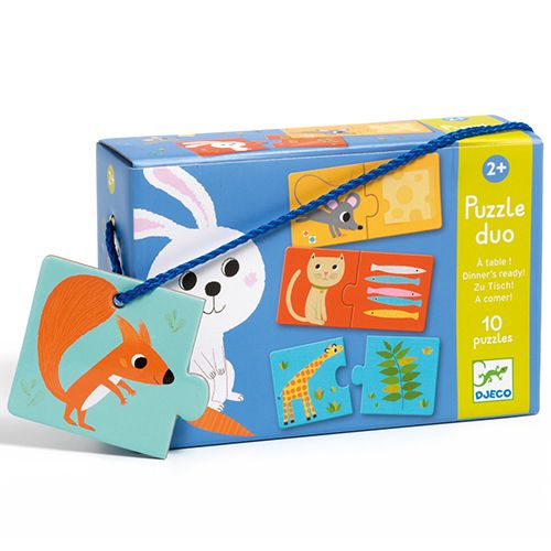 Djeco puzzel duo wie eet wat (10x2st) DJ08166