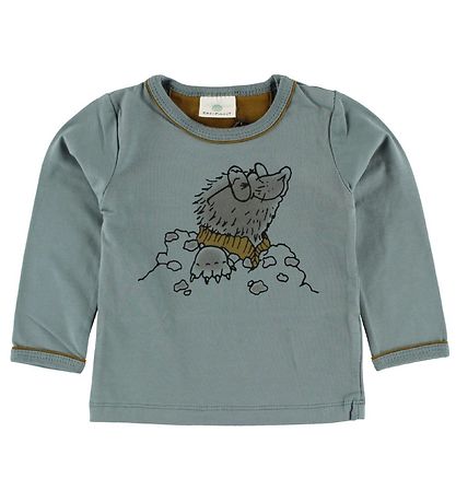 En Fant Bluse - St?lBlå m. Print