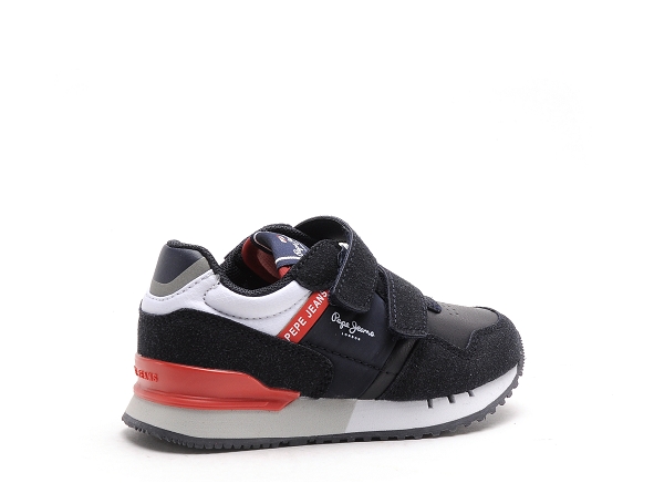 Pepe jeans basses enfant london velcro bleu