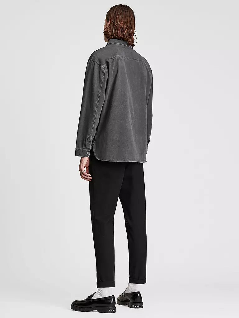ALLSAINTS Hose Slim Fit 7/8 Tallis schwarz