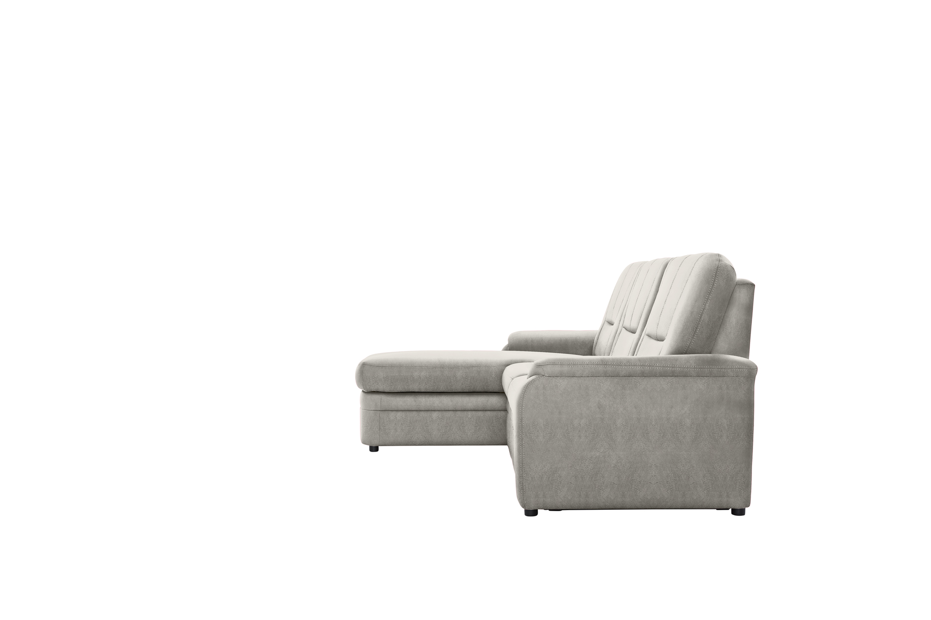 polsterpower Ecksofa - Saddle alu - Basismodell - Recamiere links
