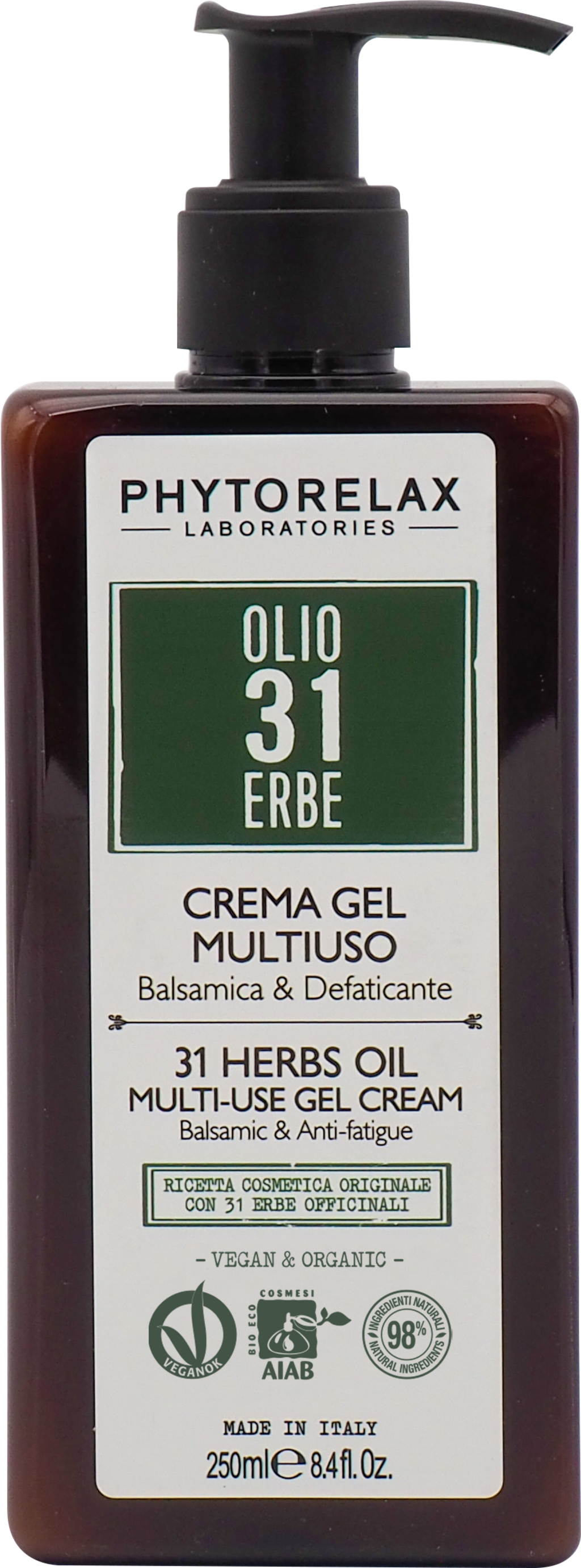 PHYTORELAX LABORATORIES  31 Herbs Oil Multiuse Gel Cream, 250 ml