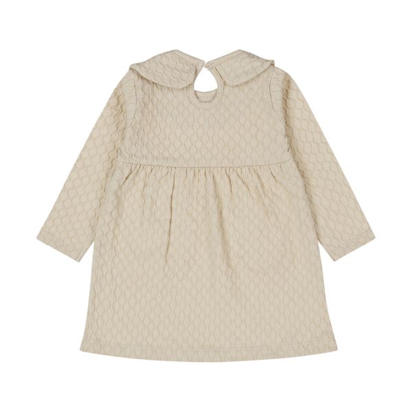 Dirkje Jurk – Kraagje – Maat 80 – Beige Grey