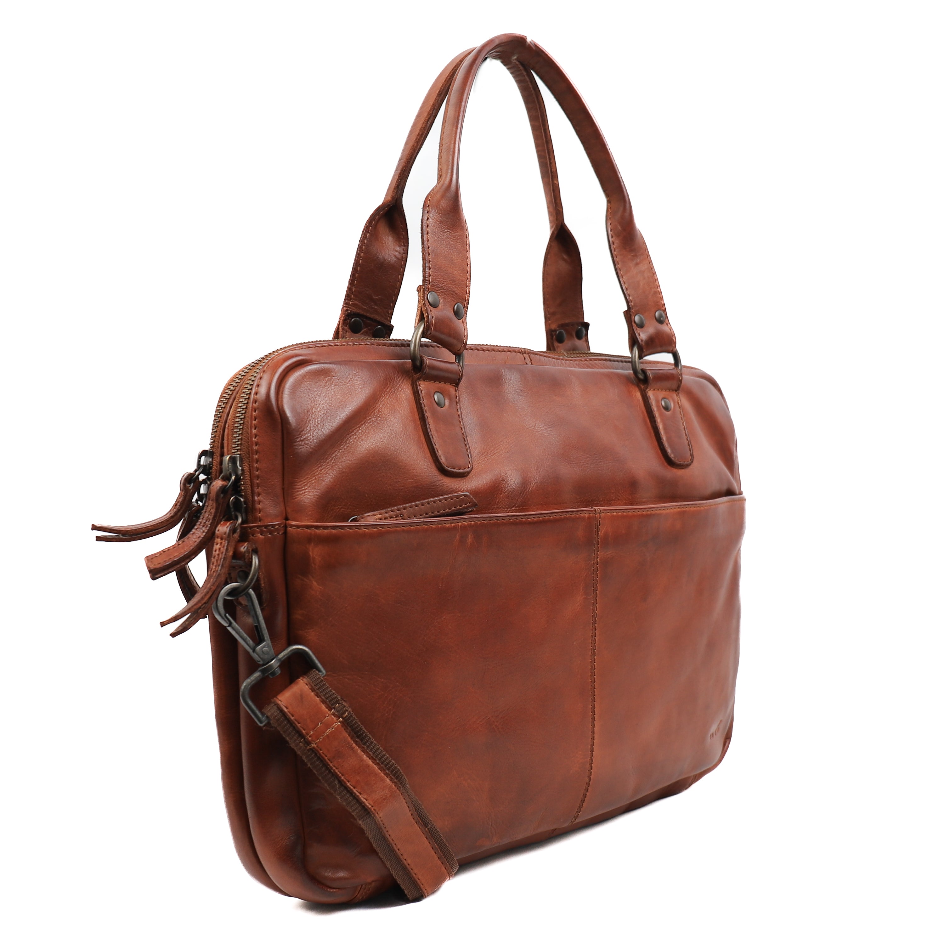 Laptoptas 'Teun' cognac - CL 41022 Cognac