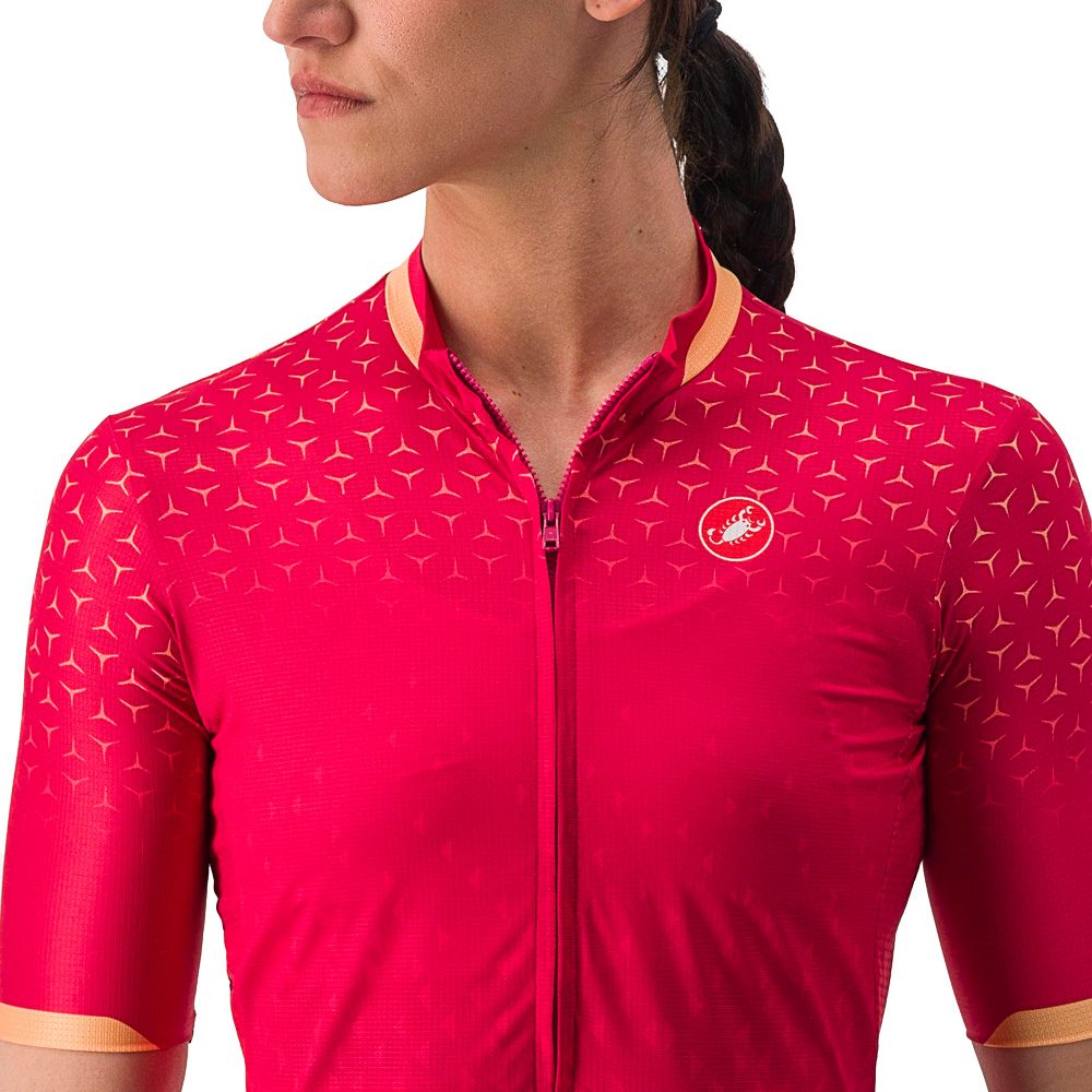 Castelli Pezzi Radtrikot Damen persian red