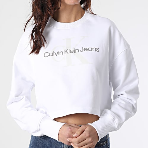 Sweat Crewneck Femme Seasonal Monogram 8751 Blanc