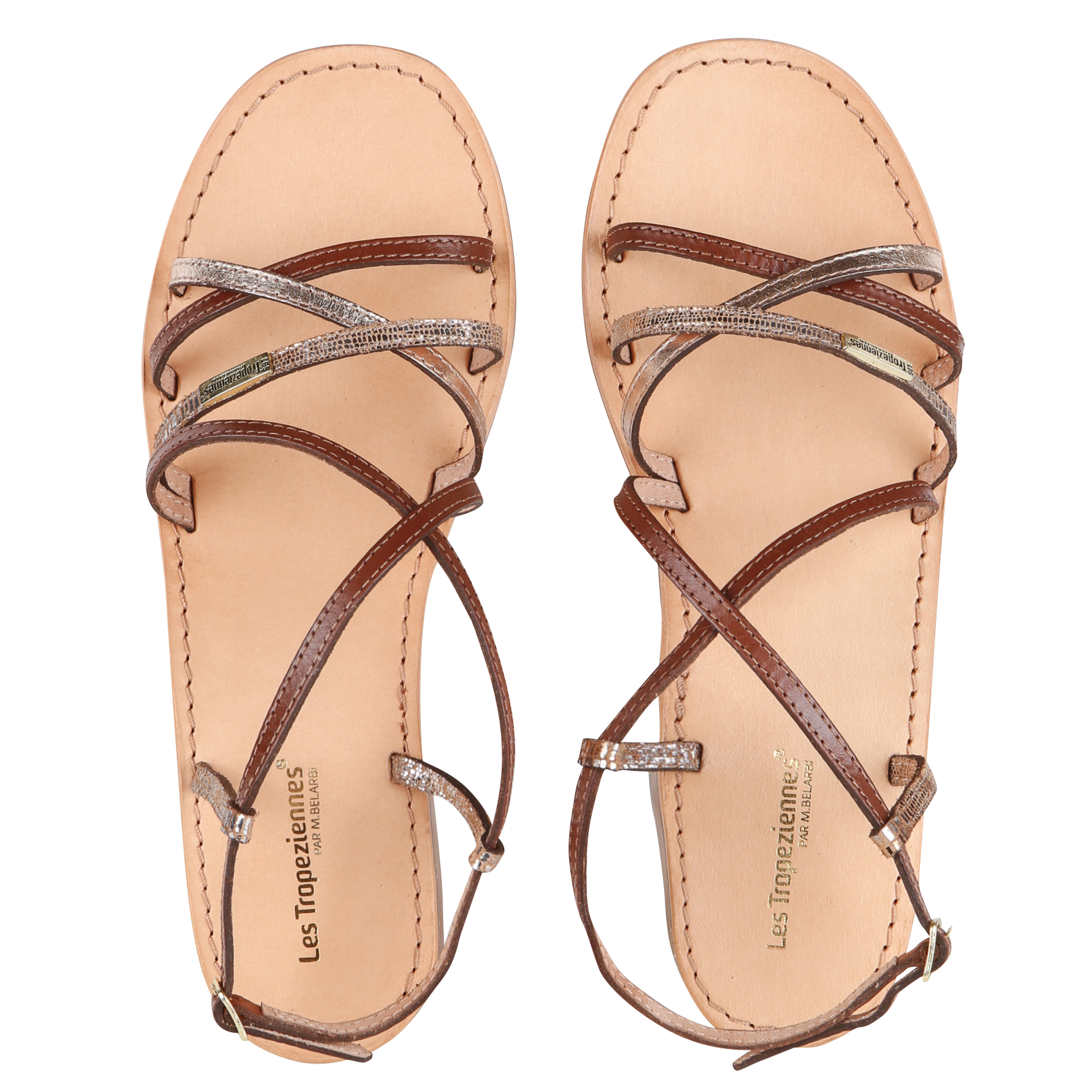 HARRYNA - Sandales à talons en cuir | Blanc