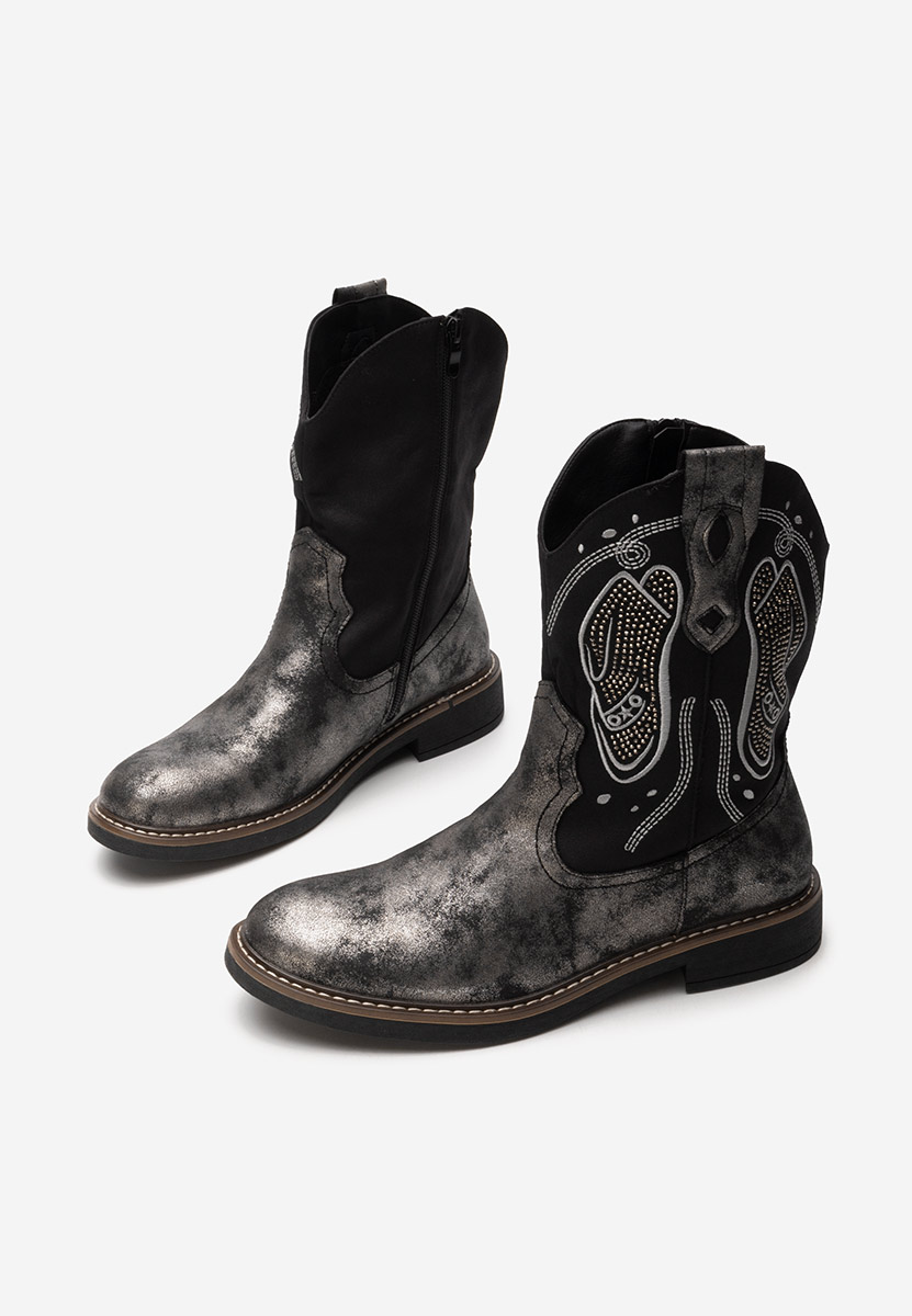 Bottes courtes femme noires Josephine