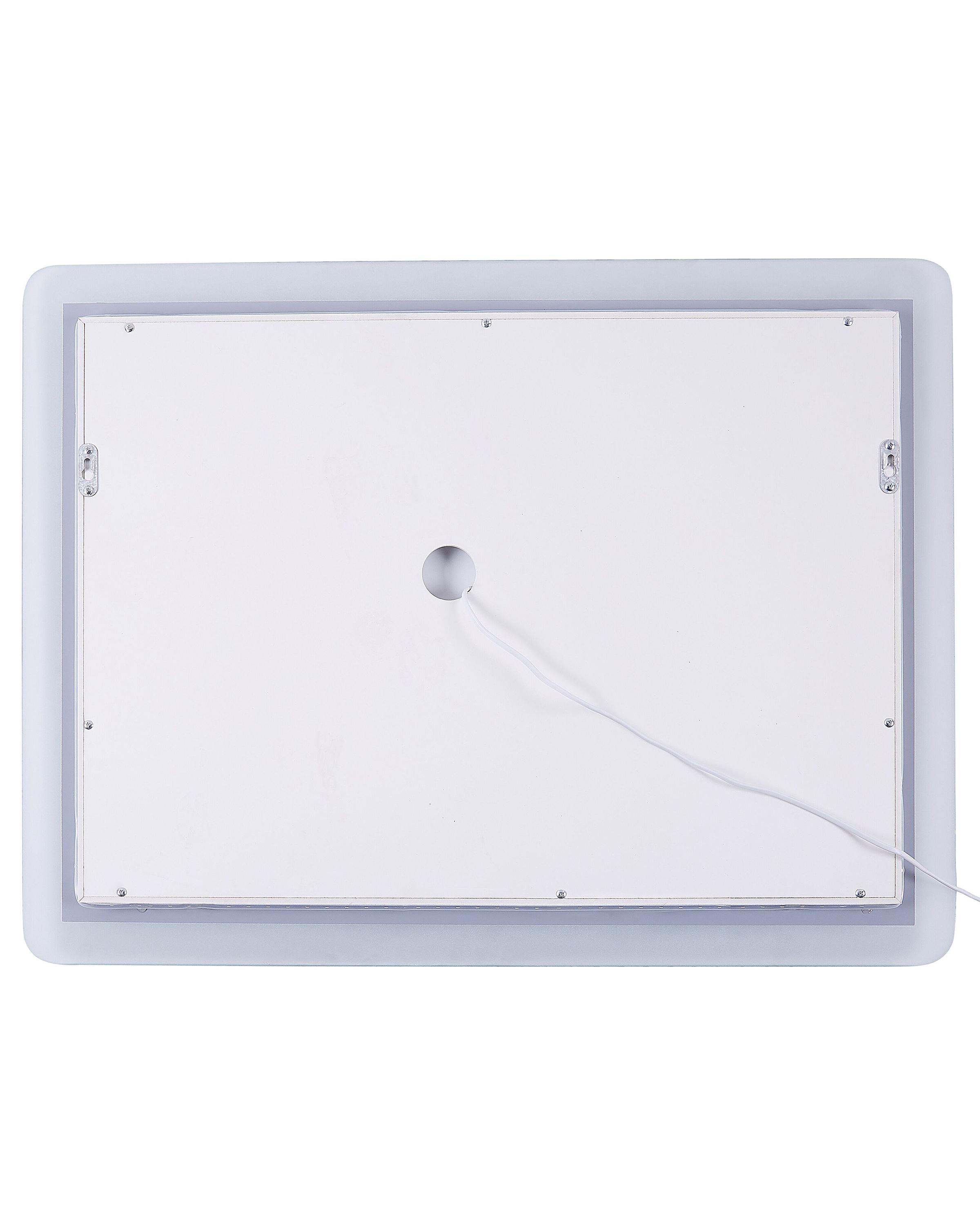LED badkamerspiegel CORROY 80 cm 60 cm Zilver