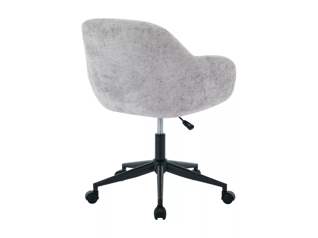 Chaise de bureau - Tissu texturé - Gris - Hauteur réglable - LASSANDRA de Pascal Morabito