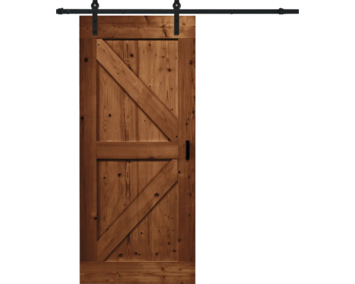 Pertura schuifdeur complete set Yorick Wales Vintage bruin 950x2150 mm incl. looprail met rol, krukset