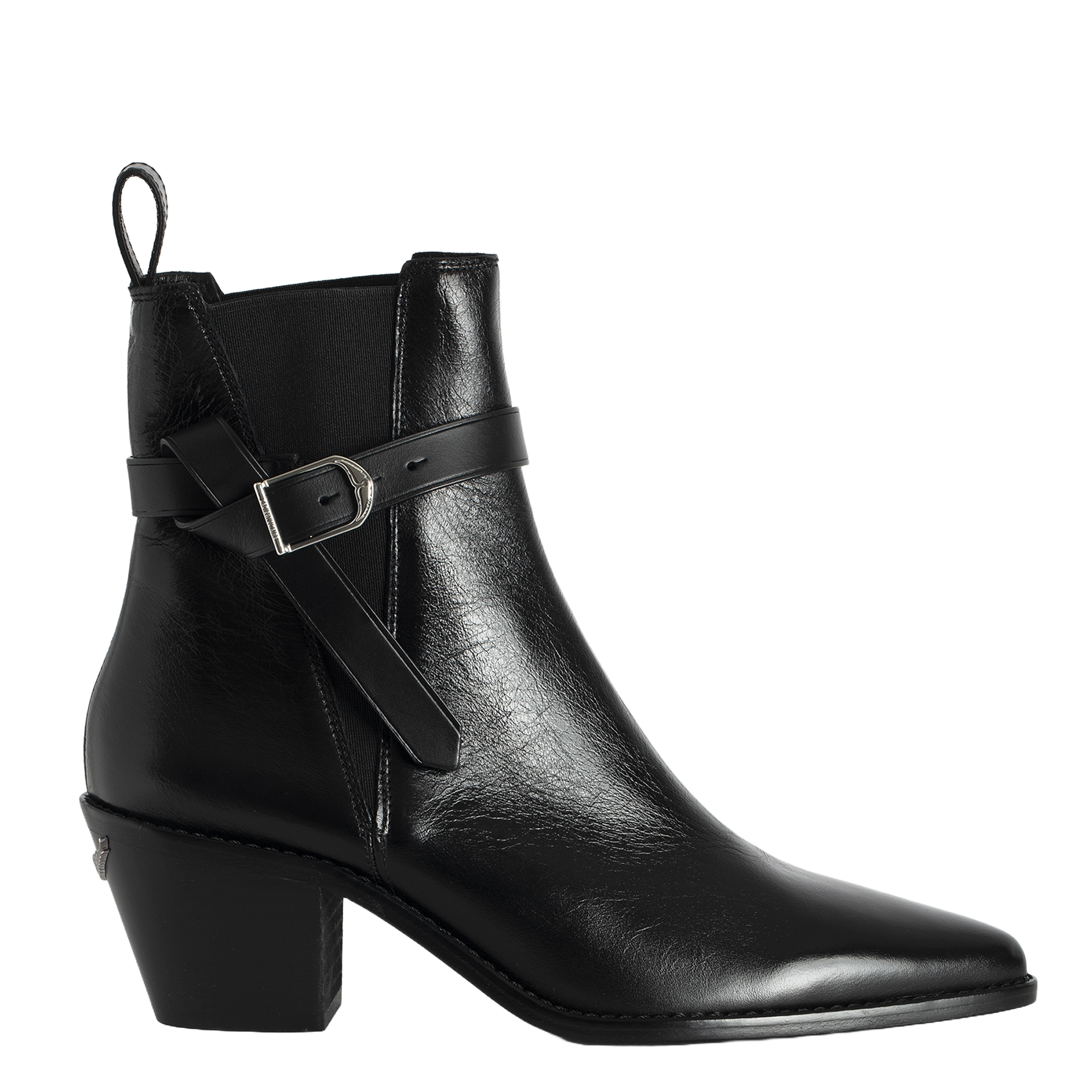 TYLER - Bottines à talons en cuir vintage | Noir