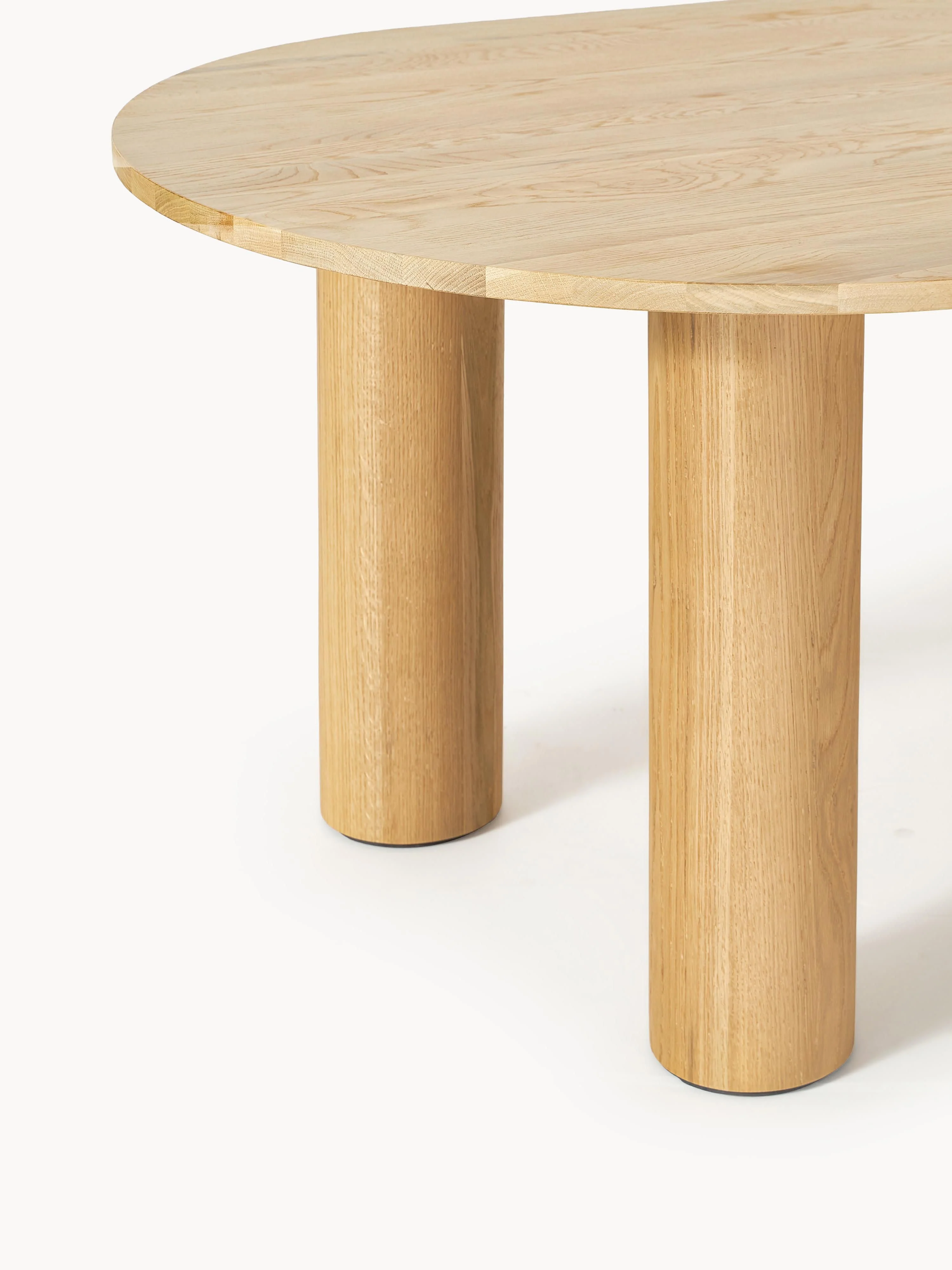 Ovale eettafel Dunia van eikenhout, in verschillende formaten