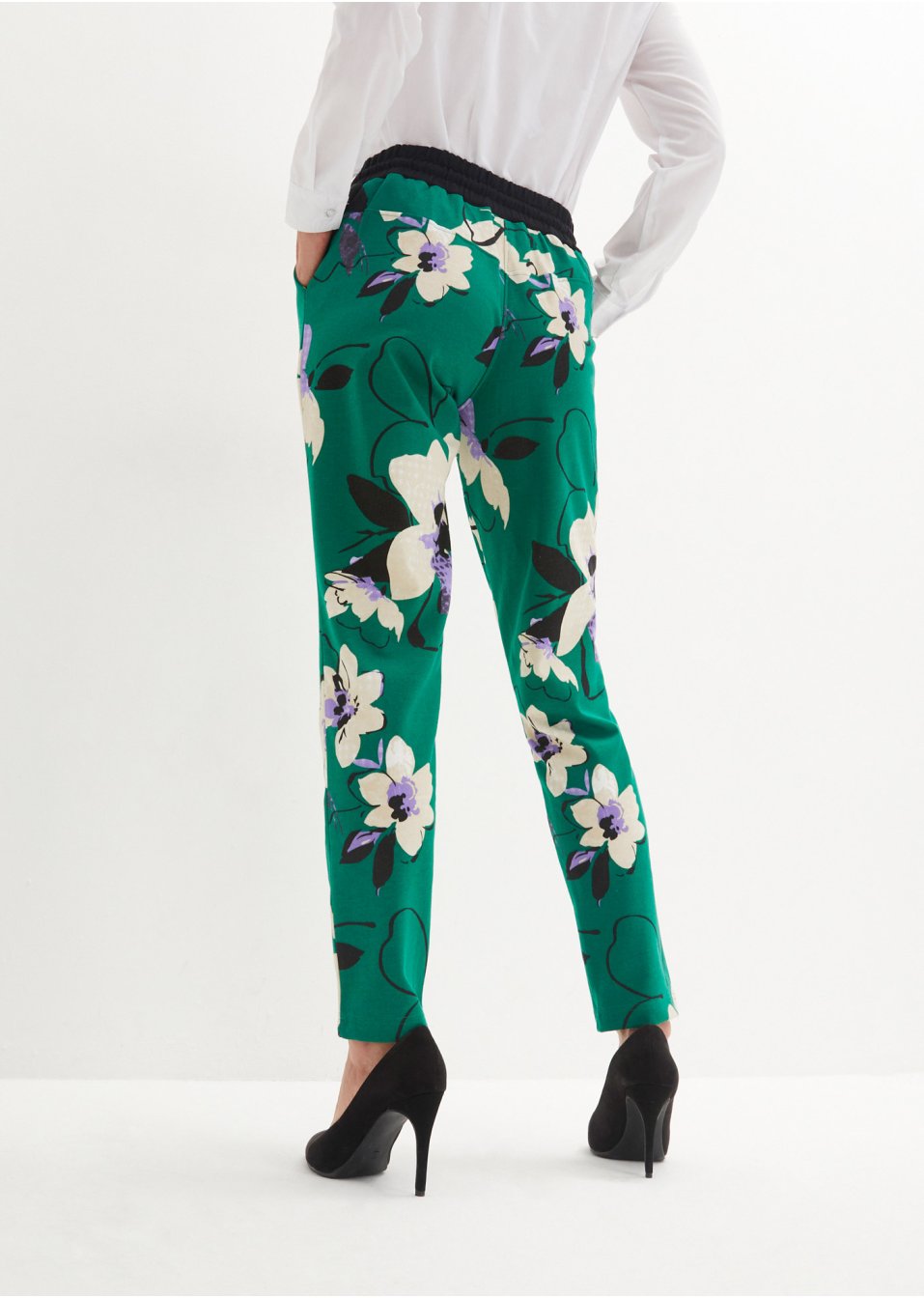 Pantalon sweat à imprimé floral