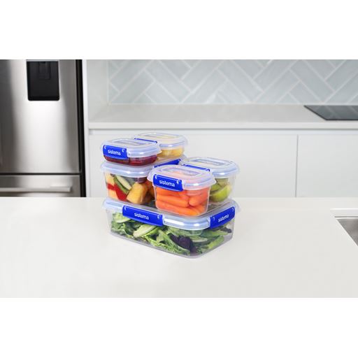 Sistema Starter Klip It 6-pak Opbevaringsbokse, Clear/Blue