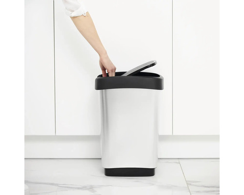 Rotho beugelemmer, kunststof, TWIST, 25 l, zilver/wit