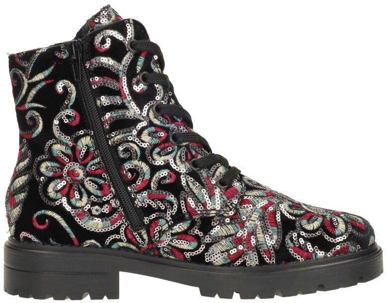 Rieker Veterschoenen Hoog zwart