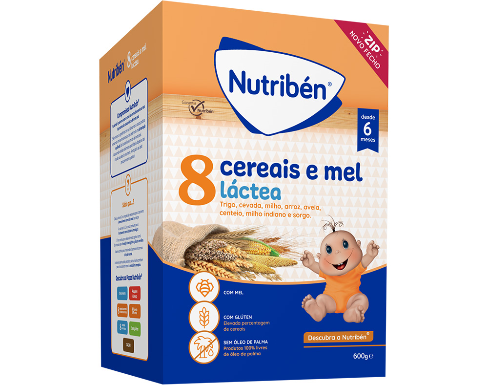 PAPA NUTRIBEN LACTEA 8 CEREAIS E MEL 600G