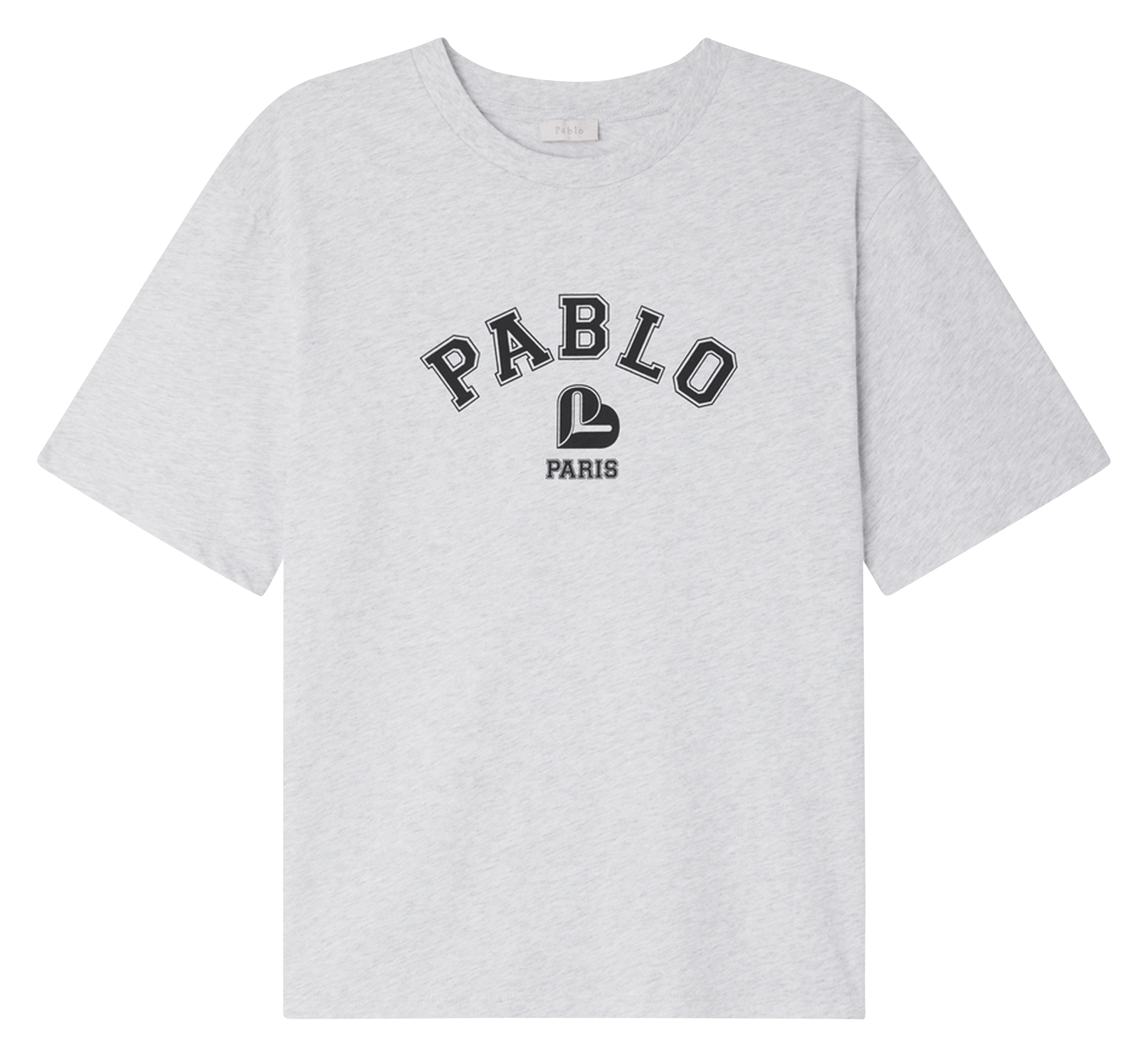 AZADEE - Tee-shirt col rond en coton | Gris
