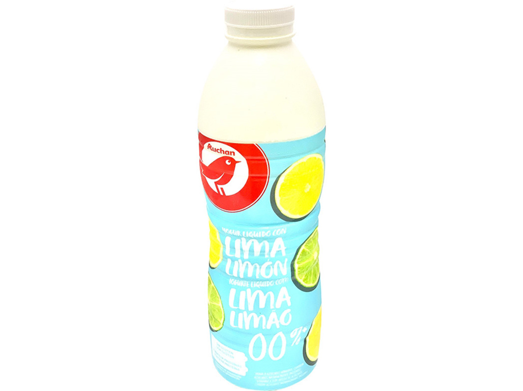 IOGURTE AUCHAN LÍQUIDO MAGRO LIMA LIMÃO 1KG